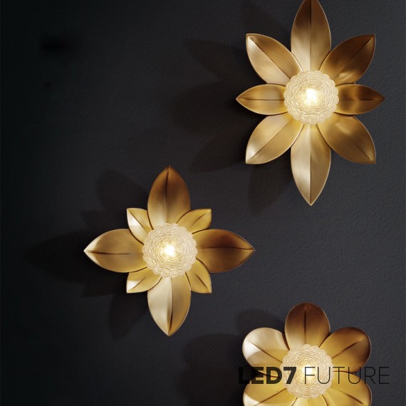 Loft Industry Modern - Gold Flower Wall